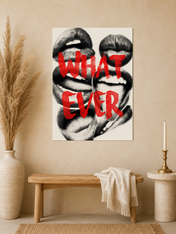 Whatever Typography Pop Art Wall Art Print - unframed mockup