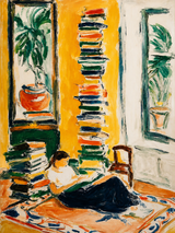 Cozy Reading Corner Wall Art Print