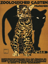 Vintage Zoologischer Garten Leopard Wall Art Print