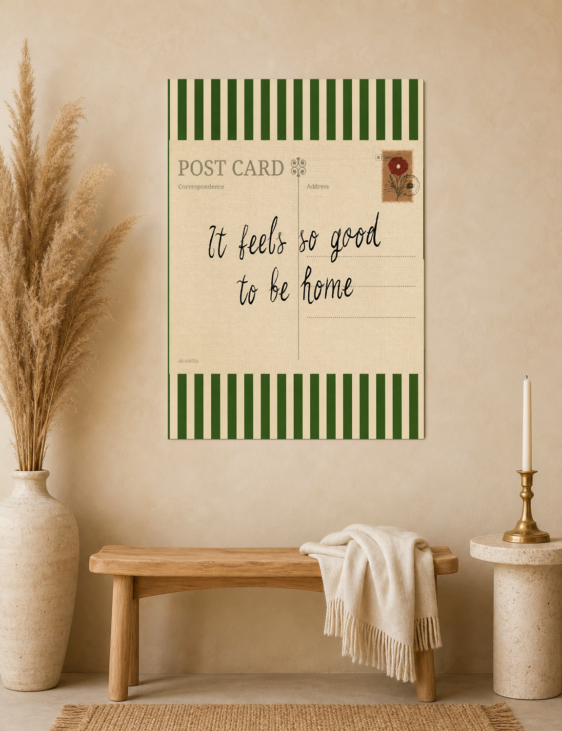 It Feels So Good To Be Home Wall Art Print - unframed mockup