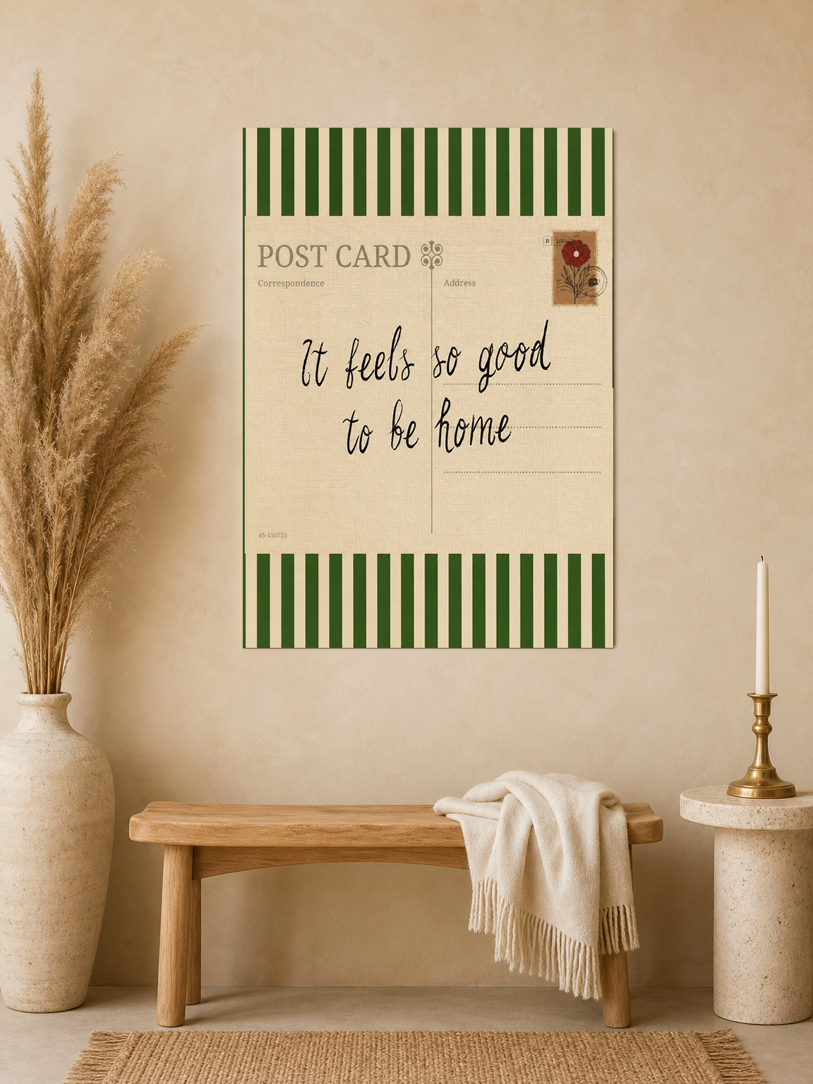 It Feels So Good To Be Home Wall Art Print - unframed mockup