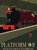 Platform 9¾ Hogwarts Express Wall Art Print