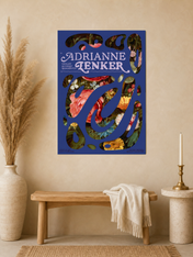 Adrianne Lenker Floral Poster Wall Art Print - unframed mockup