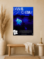 Daniel Caesar Blue Abstract Album Wall Art Print - unframed mockup