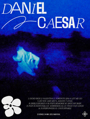 Daniel Caesar Blue Abstract Album Wall Art Print - unframed