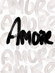 Amore Brush Script Wall Art Print - unframed