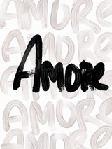 Amore Brush Script Wall Art Print