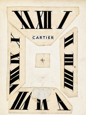 Cartier Roman Numeral Clock Wall Art Print - unframed