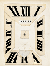 Cartier Roman Numeral Clock Wall Art Print
