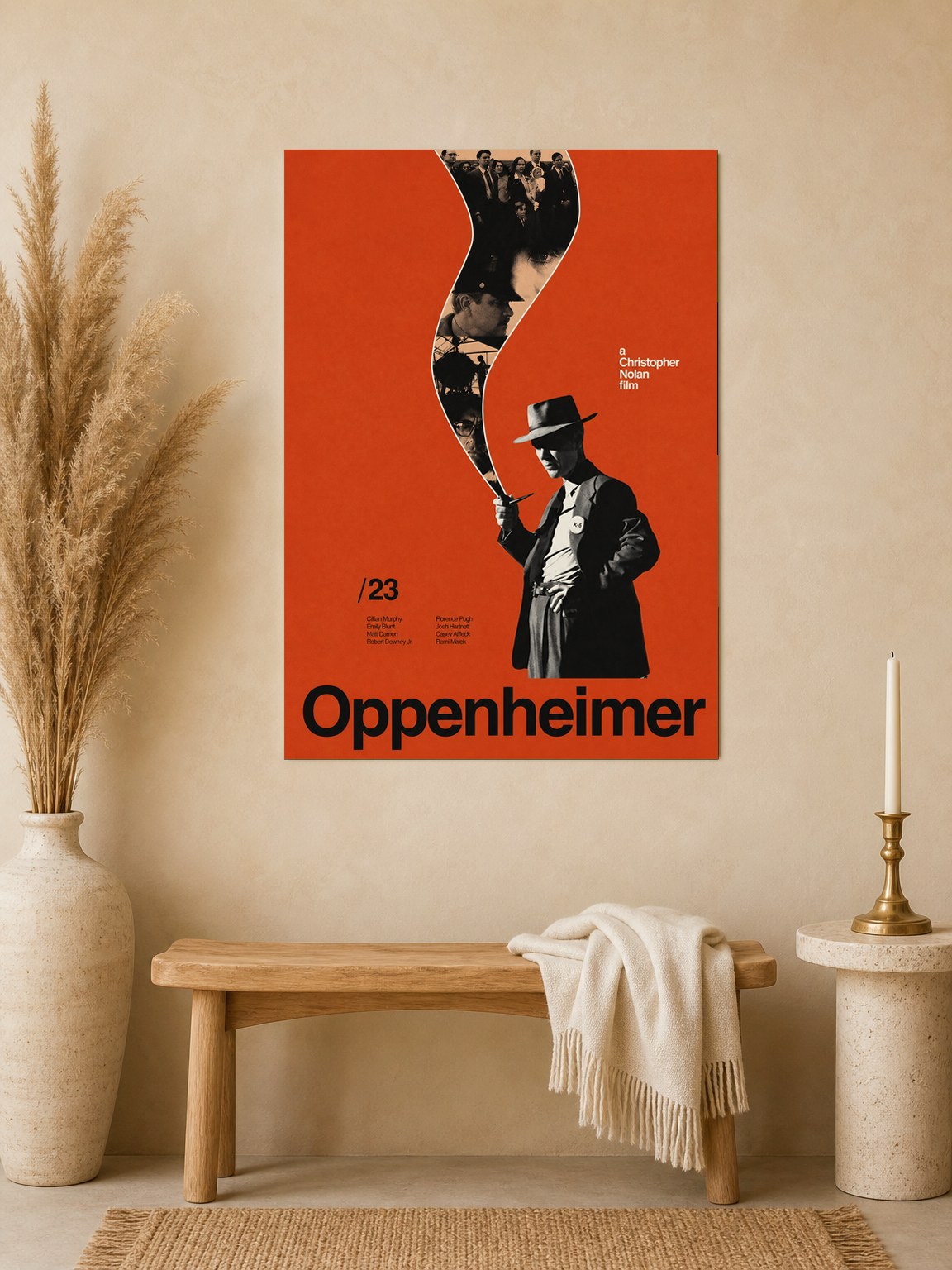 Oppenheimer Minimalist Movie Wall Art Print - unframed mockup