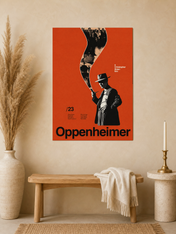 Oppenheimer Minimalist Movie Wall Art Print - unframed mockup