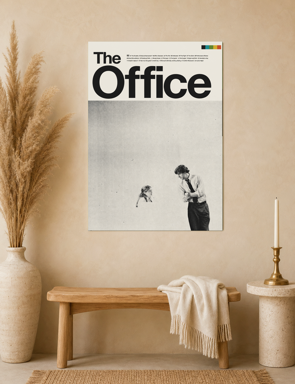 The Office Minimalist Poster Wall Art Print - unframed mockup