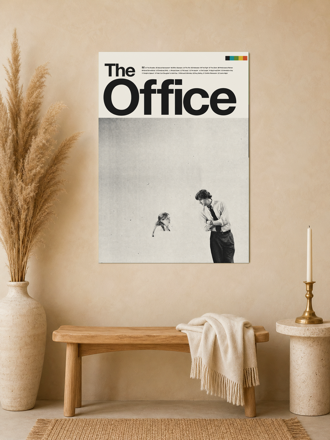 The Office Minimalist Poster Wall Art Print - unframed mockup