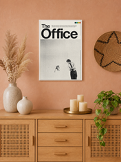The Office Minimalist Poster Wall Art Print - white framed