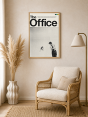 The Office Minimalist Poster Wall Art Print - wood framed poster