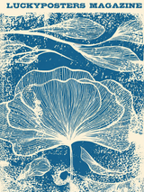 Blue Botanical Magazine Cover Wall Art Print