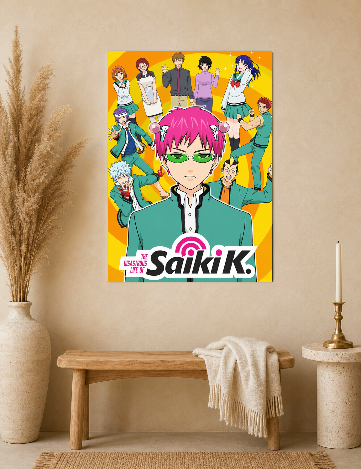 The Disastrous Life of Saiki K Wall Art Print - unframed mockup