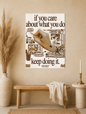 Motivational Creative Process Wall Art Print - unframed mockup