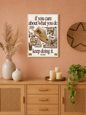 Motivational Creative Process Wall Art Print - white framed