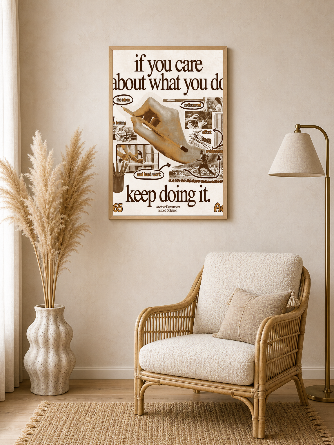 Motivational Creative Process Wall Art Print - wood framed poster