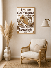 Motivational Creative Process Wall Art Print - wood framed poster