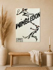Vintage Wimbledon Tennis Poster Wall Art Print - unframed mockup
