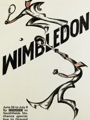 Vintage Wimbledon Tennis Poster Wall Art Print - unframed