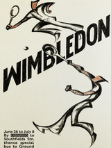 Vintage Wimbledon Tennis Poster Wall Art Print