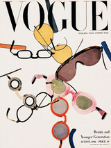 Colorful Vogue Glasses Cover Wall Art Print