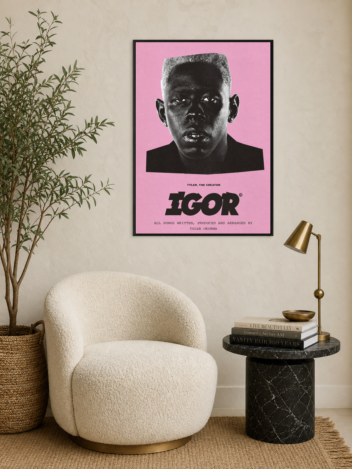 Tyler, The Creator IGOR Poster Wall Art Print - black framed