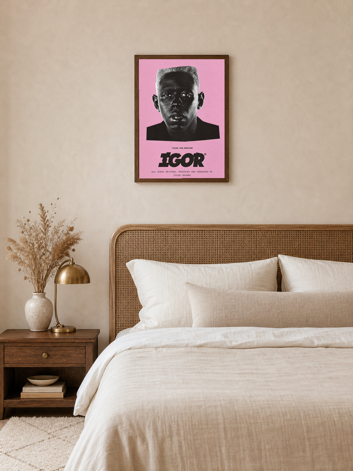 Tyler, The Creator IGOR Poster Wall Art Print - dark wood framed