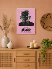 Tyler, The Creator IGOR Poster Wall Art Print - white framed