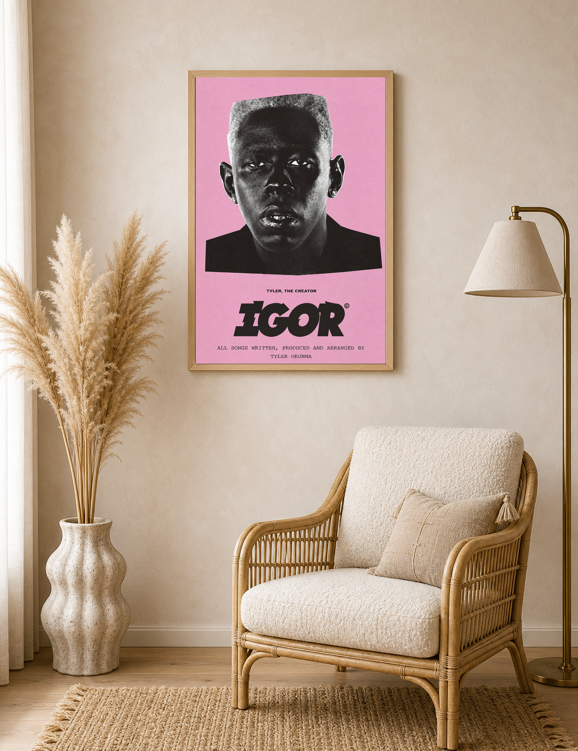 Tyler, The Creator IGOR Poster Wall Art Print - wood framed poster