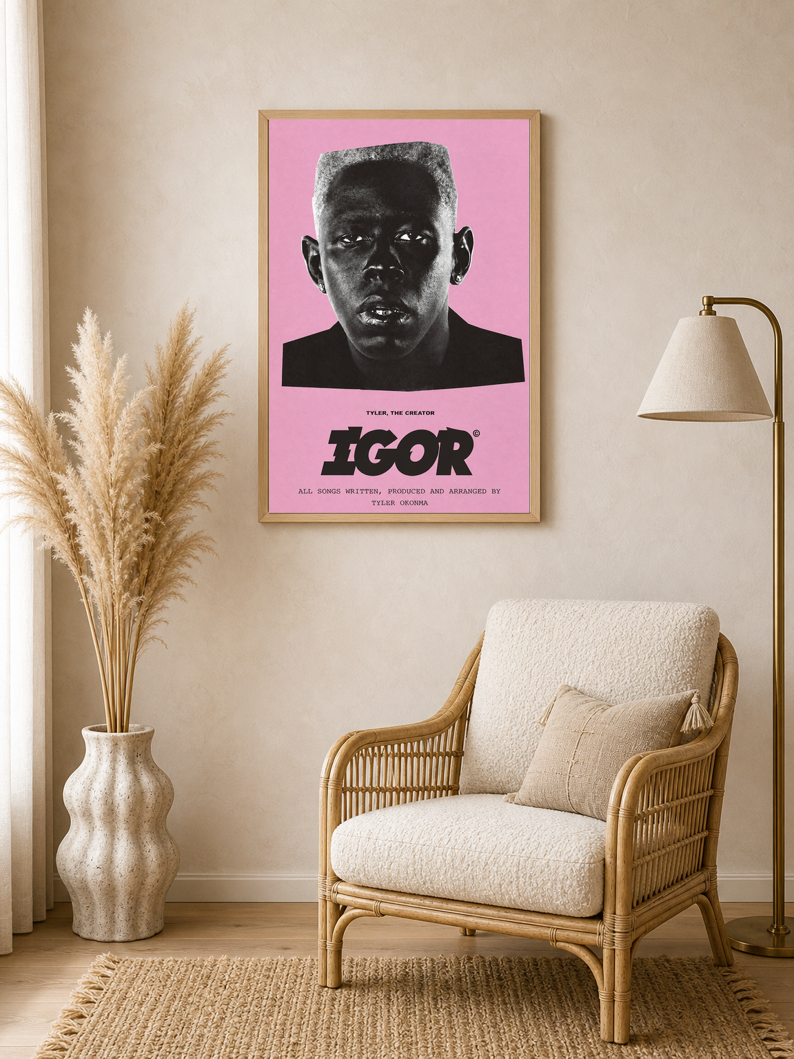 Tyler, The Creator IGOR Poster Wall Art Print - wood framed poster