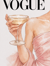 Elegant Vogue Champagne Wall Art Print