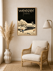 Weezer Pinkerton Snowy Village Wall Art Print - wood framed poster