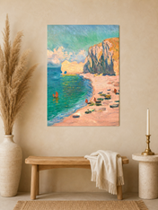 Coastal Cliffs Impressionist Wall Art Print - unframed mockup