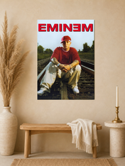 Eminem Railroad Portrait Wall Art Print - unframed mockup