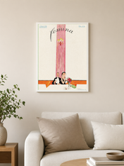 Femina 1922 Vintage Wall Art Print - white framed