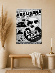 Reefer Madness Vintage Marijuana Wall Art Print - unframed mockup