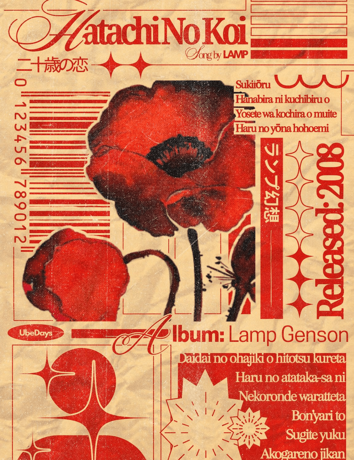 Retro Japanese Album Poster Wall Art Print - unframed