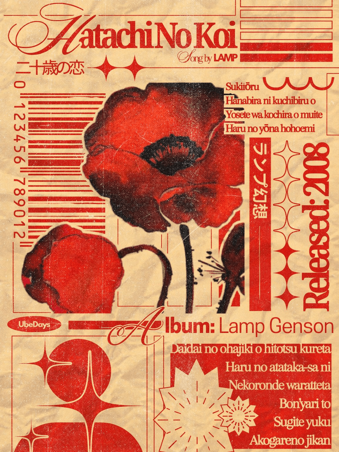 Retro Japanese Album Poster Wall Art Print - unframed