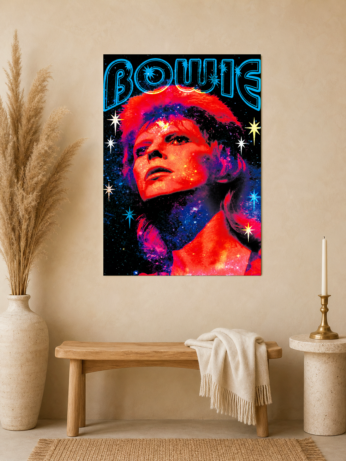 Cosmic Bowie Pop Art Wall Art Print - unframed mockup