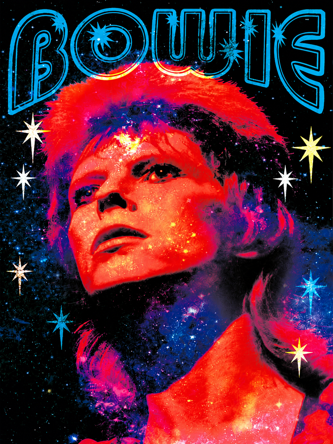 Cosmic Bowie Pop Art Wall Art Print - unframed
