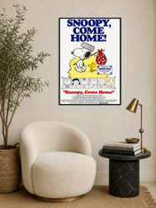 Snoopy, Come Home Classic Wall Art Print - black framed