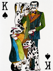 King of Spades Dalmatian Playing Card Wall Art Print - unframed