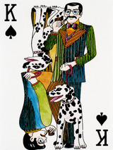 King of Spades Dalmatian Playing Card Wall Art Print