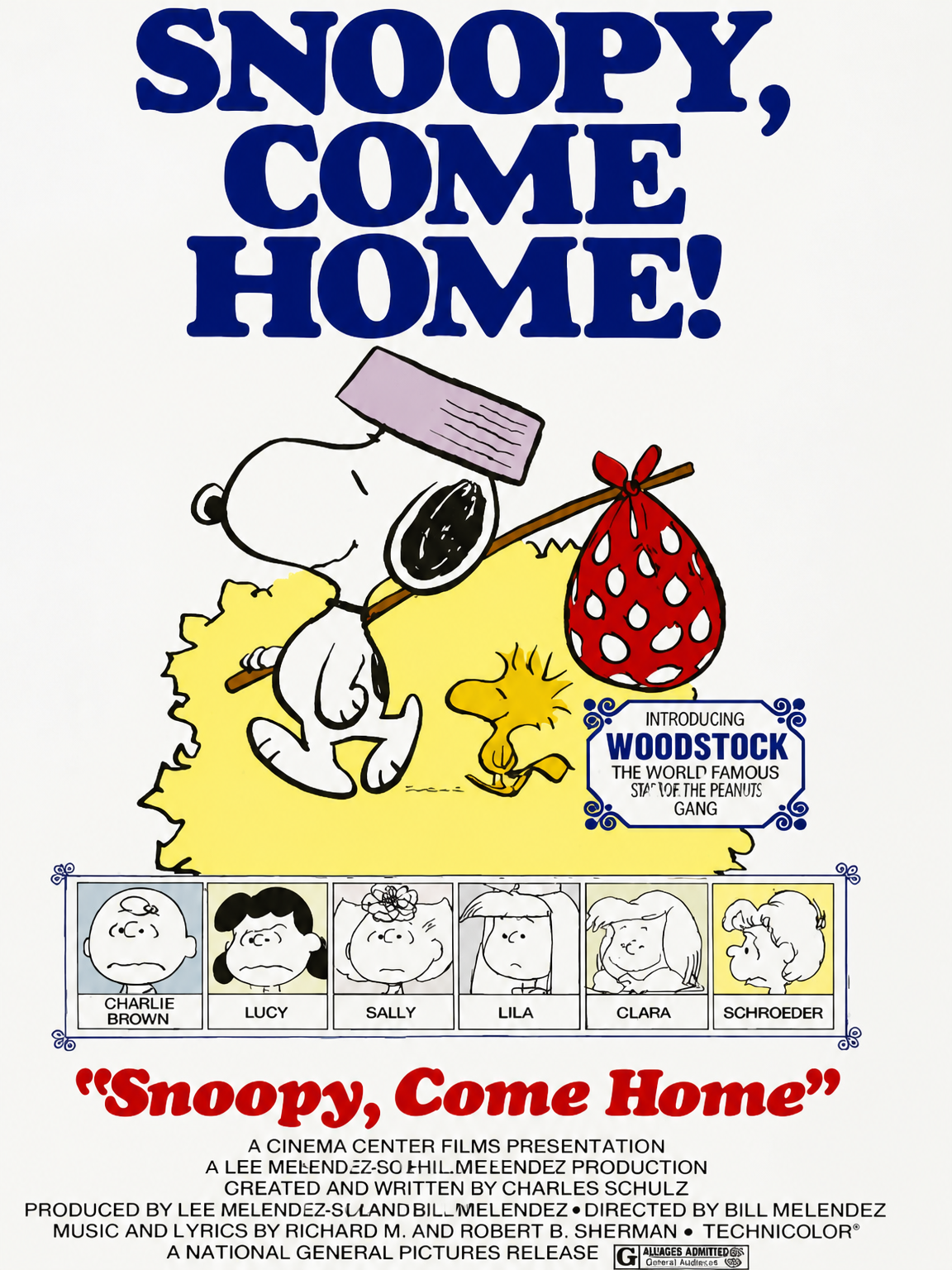 Snoopy, Come Home Classic Wall Art Print - unframed