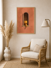 Minimalist Woman Reading Window Wall Art Print - wood framed poster