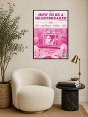 How To Be A Heartbreaker Wall Art Print Poster - black framed